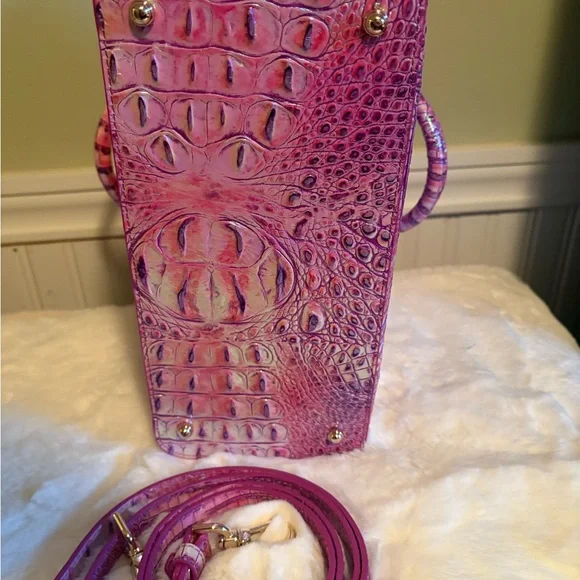 Brahmin Purple Iris Medium Duxbury NWOT. Cardboard inside still. - Picture 3 of 4